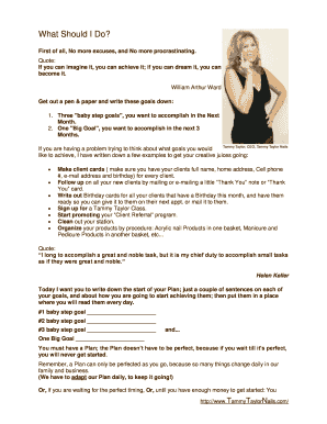 Goal Setting Plan Template