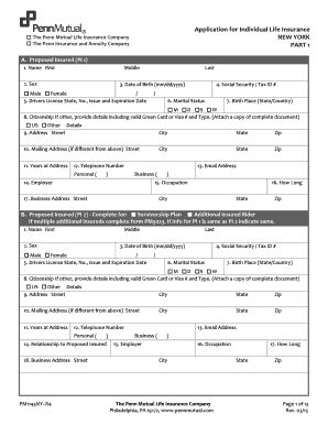 Penn Mutual Life Insurance Application