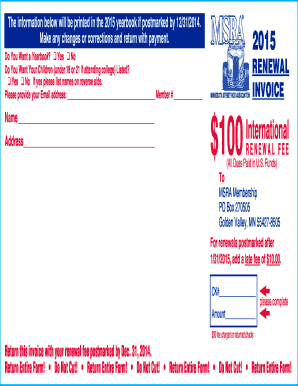 MSRA Membership Renewal Form