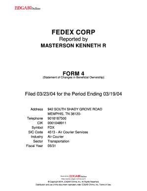 SEC Form 4 Statement of Changes in Beneficial Ownership