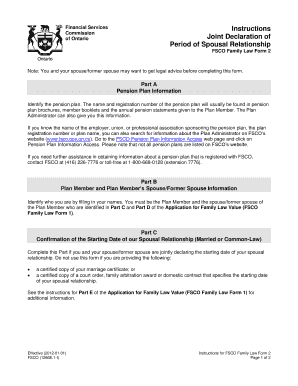 FSCO Family Law Form 2
