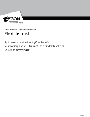 Personal Protection Flexible Trust Deed