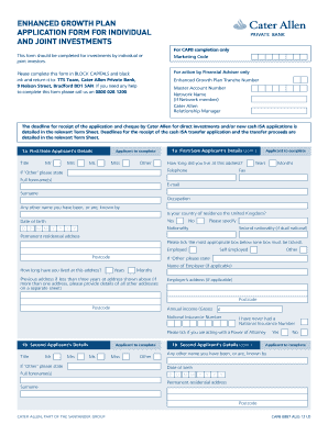Enhanced Growth Plan Application Form