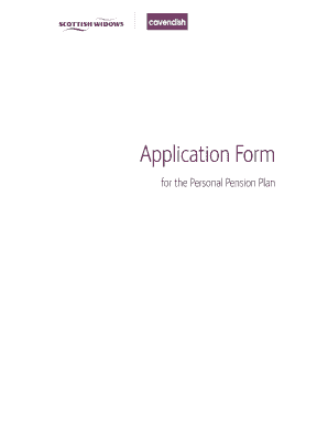 Personal Pension Plan Application Form