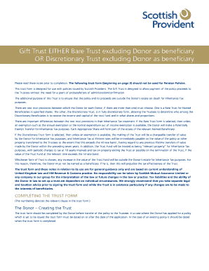 Gift Trust Form