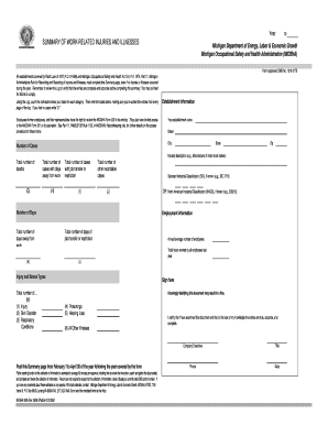 MIOSHA Summary of Work-Related Injuries and Illnesses