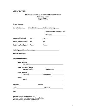 Medicare Advantage Enrollment Suitability Form