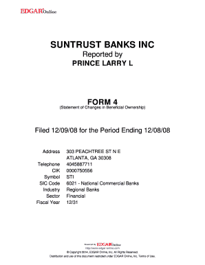 Form 4 Statement of Changes in Beneficial Ownership