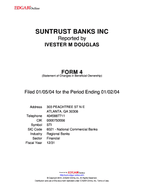 Form 4 Statement of Changes in Beneficial Ownership