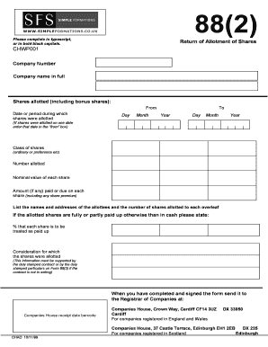 UK Share Allotment Form