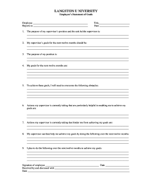 Langston University Employee Performance Management Guidelines