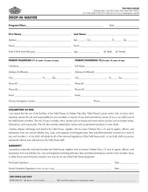Field House Drop-In Waiver