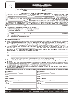 California Real Estate Transfer Disclosure Statement