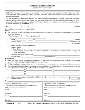 Escrow Release Authorization