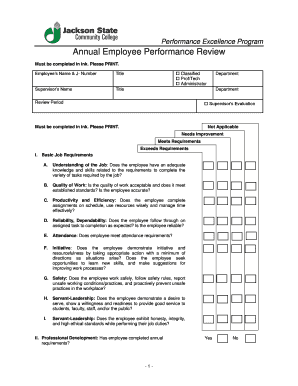Annual Employee Performance Review Form