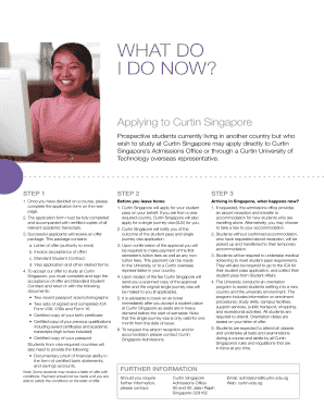 Curtin Singapore Application Form