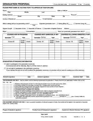 Graduation Proposal Form