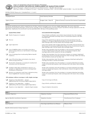 Tennessee Special Enrollment Application