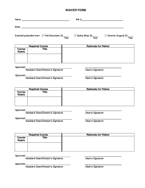 Academic Course Waiver Form
