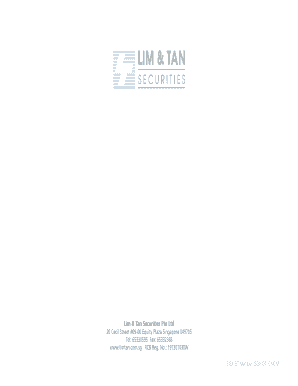 Singapore Securities Trading Account Opening Form