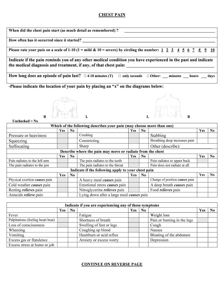 Fillable Online medfusion PNS Chest paindoc medfusion Fax Email Print