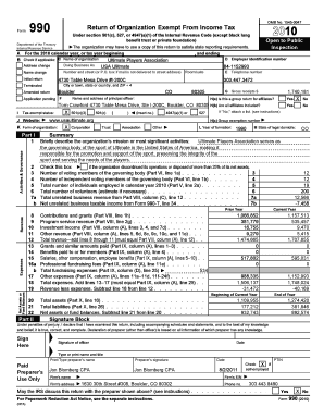 Form 990 Return of Organization Exempt From Income Tax