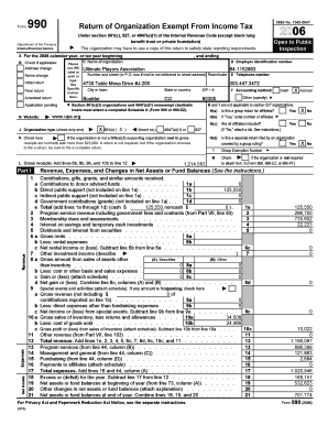 Form 990 Return of Organization Exempt From Income Tax