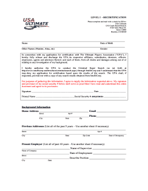 USA Ultimate Coach Recertification Form