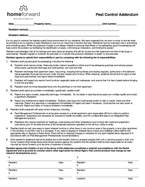 Pest Control Addendum
