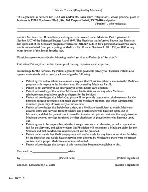 Medicare Opt-Out Private Contract