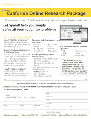 California Taxletter Subscription Form