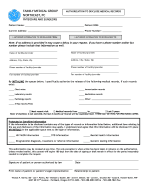 Authorization to Disclose Medical Records