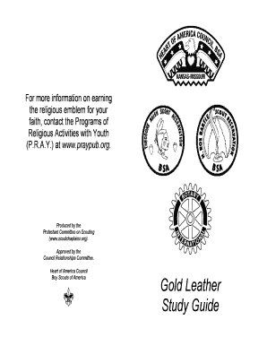 Boy Scouts Gold Leather Study Guide