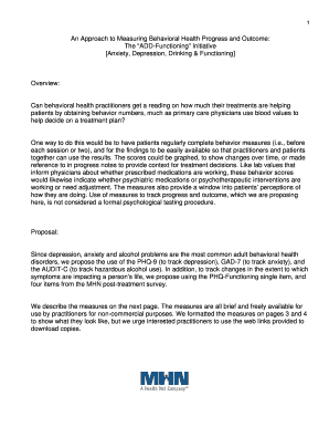Behavioral Health Progress Tracking Form