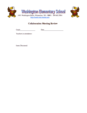 Collaboration Meeting Review Form