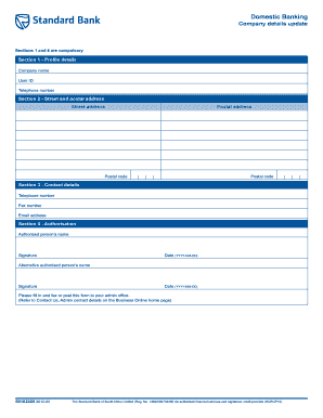 Company Details Update Form
