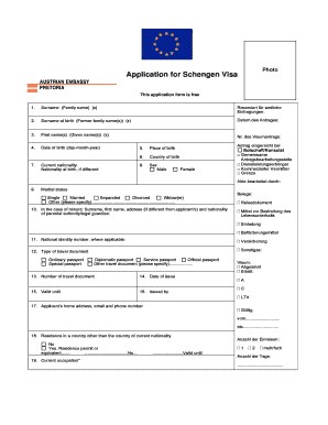 Antrag auf ein Schengen-Visum