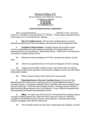 Limited Services Fee Agreement