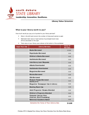 Library Value Calculator