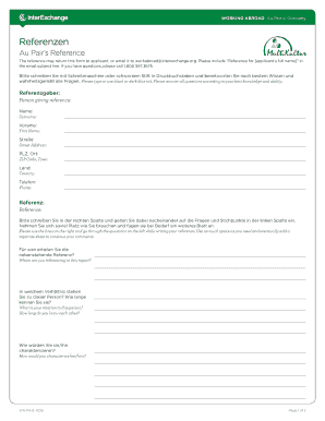 Au Pair’s Reference