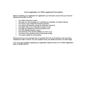 Aviva Registration for GMC Consultants