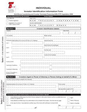 AML/CTF Investor Identification Information Form