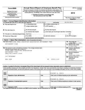 Form 5500 Annual Return/Report of Employee Benefit Plan