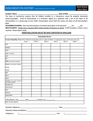 fillable immunization record template form edit online download