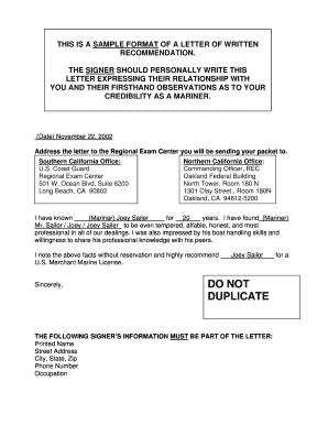 How long is a letter of recommendation - Character reference letter - Maritime Institute