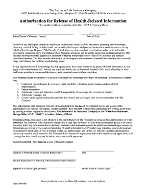 Authorization for Release of Health-Related Information