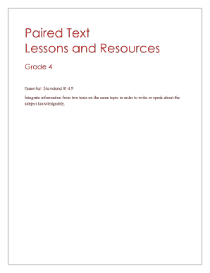 Paired Text Activity Worksheet