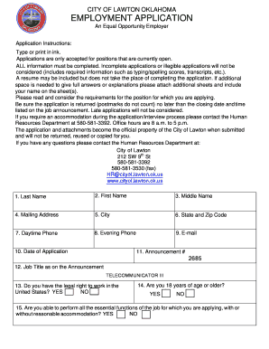 Considered (includes required information such as typingspelling scores, transcripts, etc - cityof lawton ok
