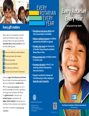 Rotary Foundation Annual Fund Contribution Form
