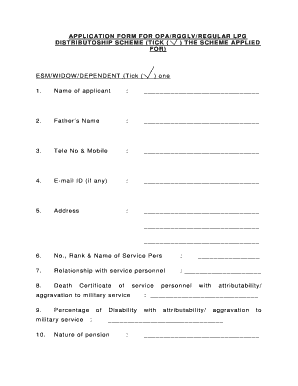 Doctor death certificate format - APPLICATION FORM FOR OPARGGLVREGULAR LPG DISTRIBUTOSHIP